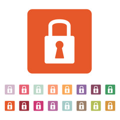 The lock icon. Lock symbol. Flat