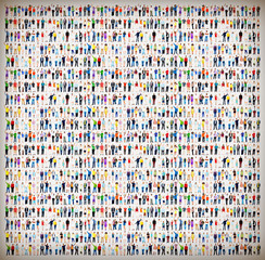 Multiethnic Casual People Celebration Arms Raised Concept