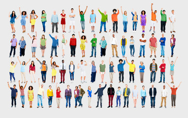 Multiethnic Casual People Togetherness Celebration Concept