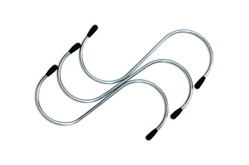 S- shape hooks isolated on white