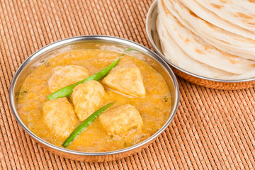 Indian Chicken Curry with Parotta
