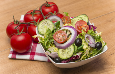 Vegetales en ensalada