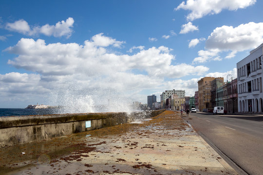 El Malecon, popular waterfront in Havana