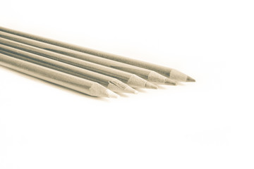 colored pencils in white background