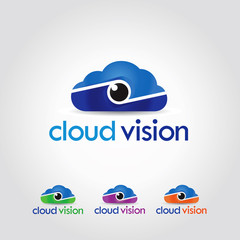 Cloud Vision Logo Design Concept