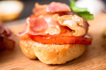 Tapas with bacon