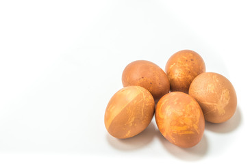 Easter eggs isolate on white background.