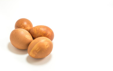 Easter eggs isolate on white background.