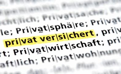 Privatversicherung - Konzept