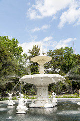 White Stone Fountain in Forsyth Park