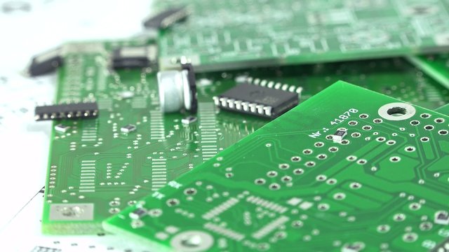 Electronic Components as not seamless loopable 4K UHD footage