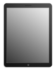 Illustration of modern computer tablet. Isolated on white