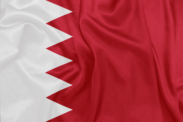 Bahrain - Waving national flag on silk texture