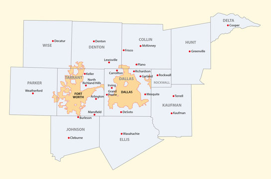 Dallas–fort Worth Metroplex Map
