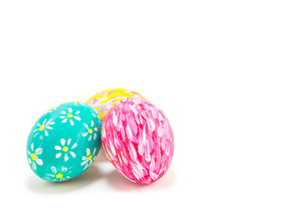 Easter eggs isolate on white background.