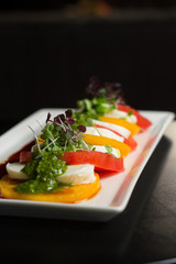 Image of tasty tomato and mozzarella salad