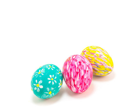 Easter eggs isolate on white background.