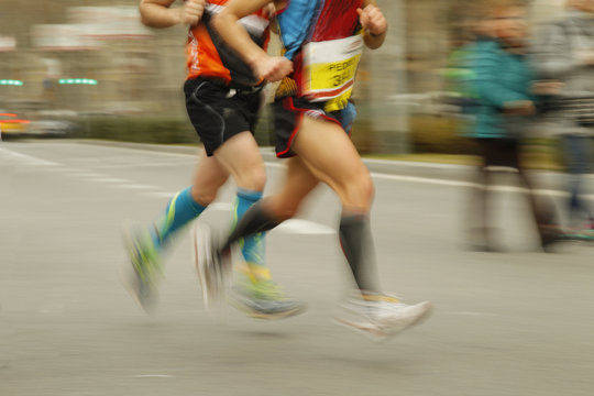 Corredores en accion