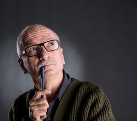 Thoughtful senior man