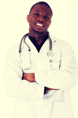 Fototapeta premium Male african medical worker.