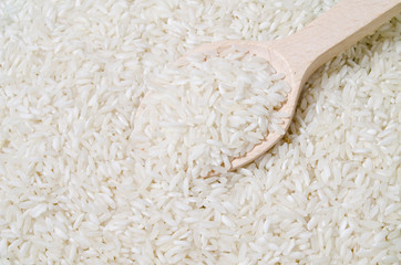 Wooden Spoon With Rice Seeds