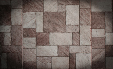Brown marble-stone mosaic texture