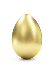 Success Symbol or Happy Easter Concept. Big Golden Egg 