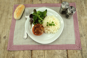 tomate farcie et riz