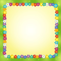 Frame with flower theme 7