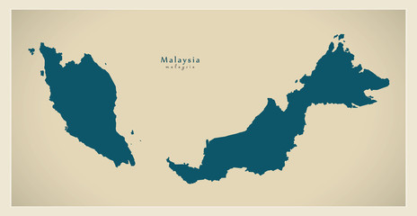 Modern Map - Malaysia MY