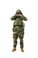 NATO soldier in full gear.