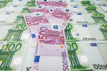 paper money euro. background of banknotes