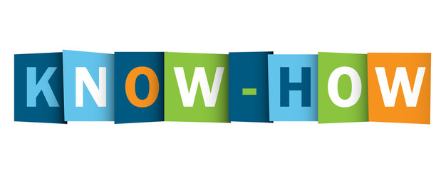 "KNOW-HOW" Letter Collage (professional knowledge expertise)