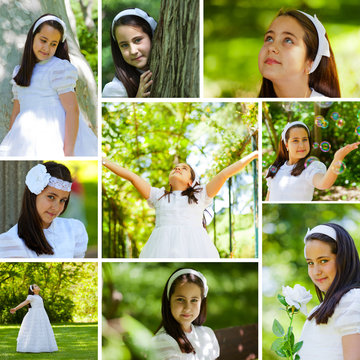 Girl in Her First Communion Day - Photo Collection