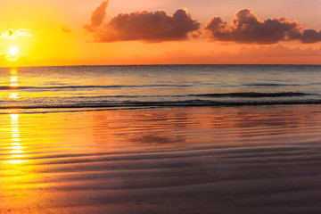 sunrise, landscape, morning ocean, vacation, travel