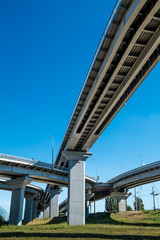 Elevated road and pillars
