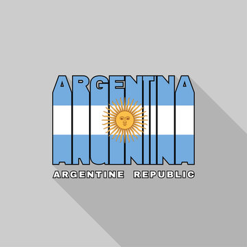 Argentine flag typography, t-shirt graphics
