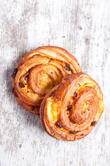 sweet buns with raisin