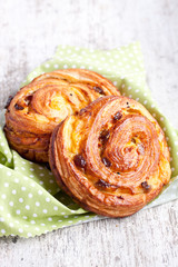sweet buns with raisin