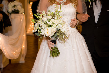 Bride and groom down the aisle