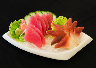 Tuna sashimi and Clam pinion