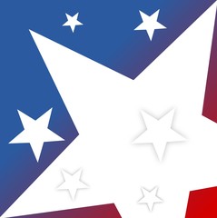 US flag star  - Illustration