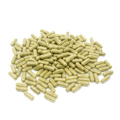 Herbal medicine put on white.