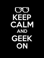 keep calm geek black