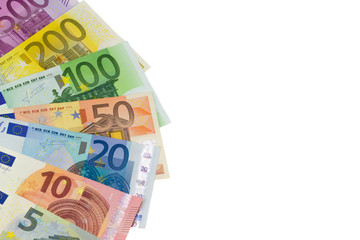 Obraz na płótnie Canvas Geldfächer aus Euro Banknoten
