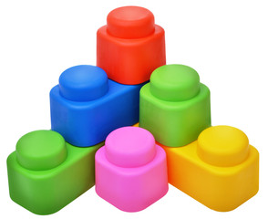 Set of plastic pieces constructor