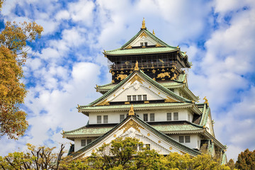 Osaka, Japan at Osaka Castle during the spring