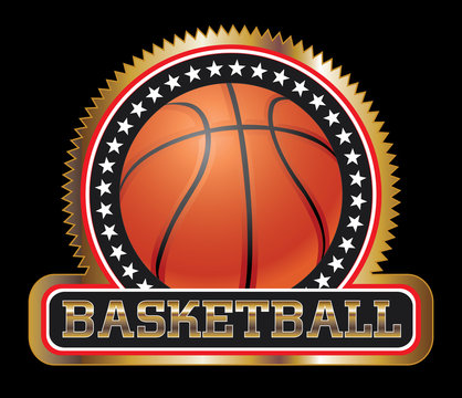 Basketball Seal or Emblem