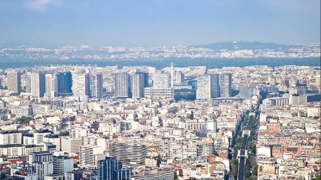 Panorama of city Paris