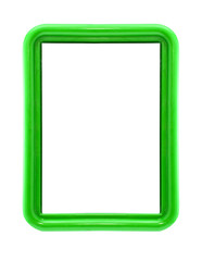 Modern thin red picture frame, isolated